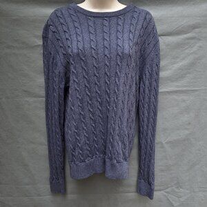 Magee Women's Size XL Blue Cable knit Sweater Long Sleeves Pullover